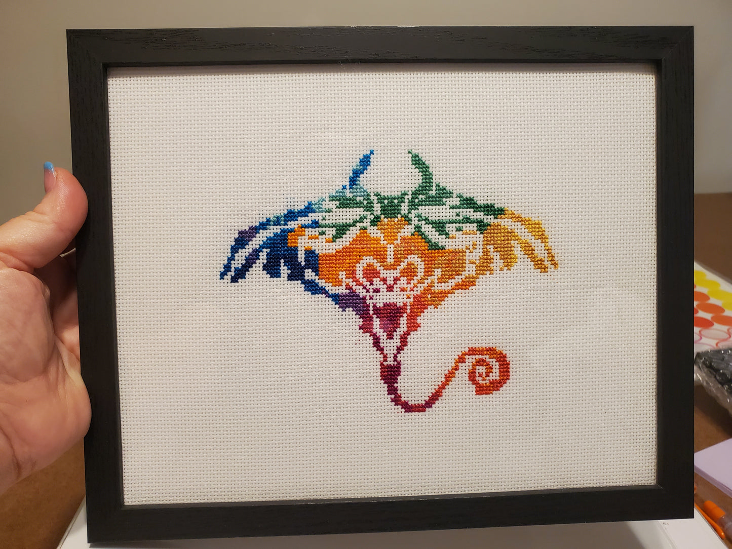 Skate - Multicolor Cross Stitch