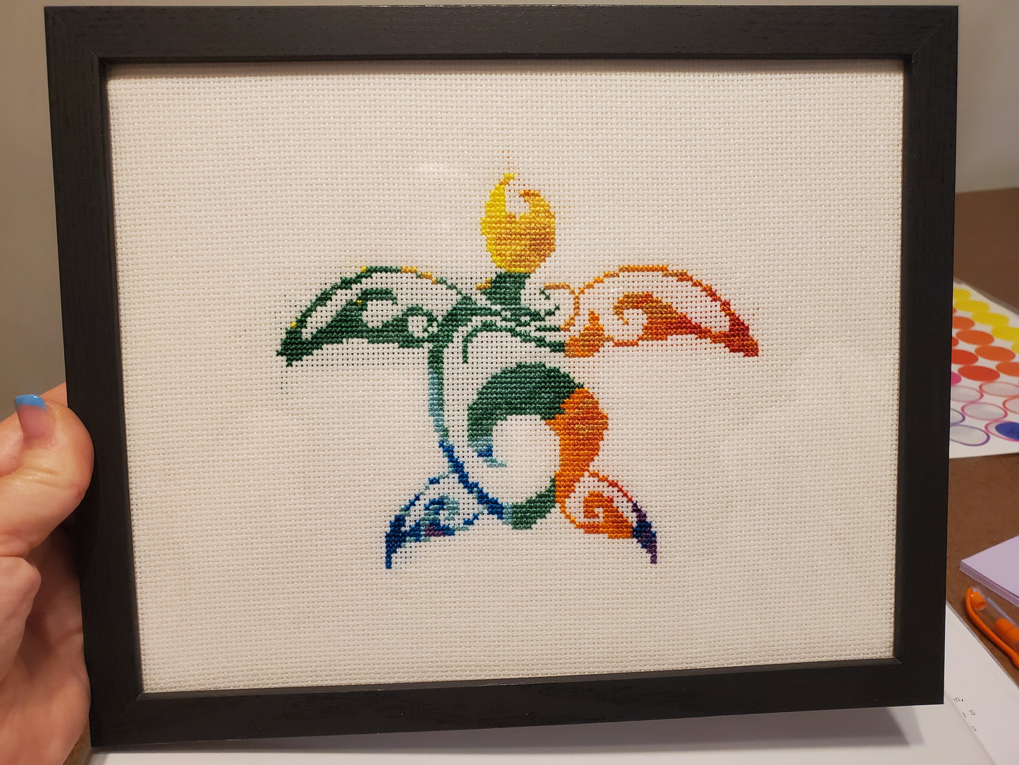 Turtle- multicolor Cross Stitch