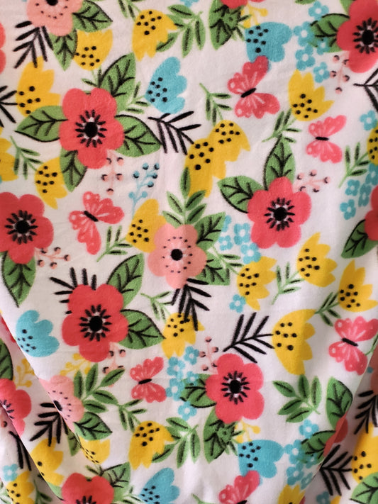 Bright Sunny Floral Braided Blanket