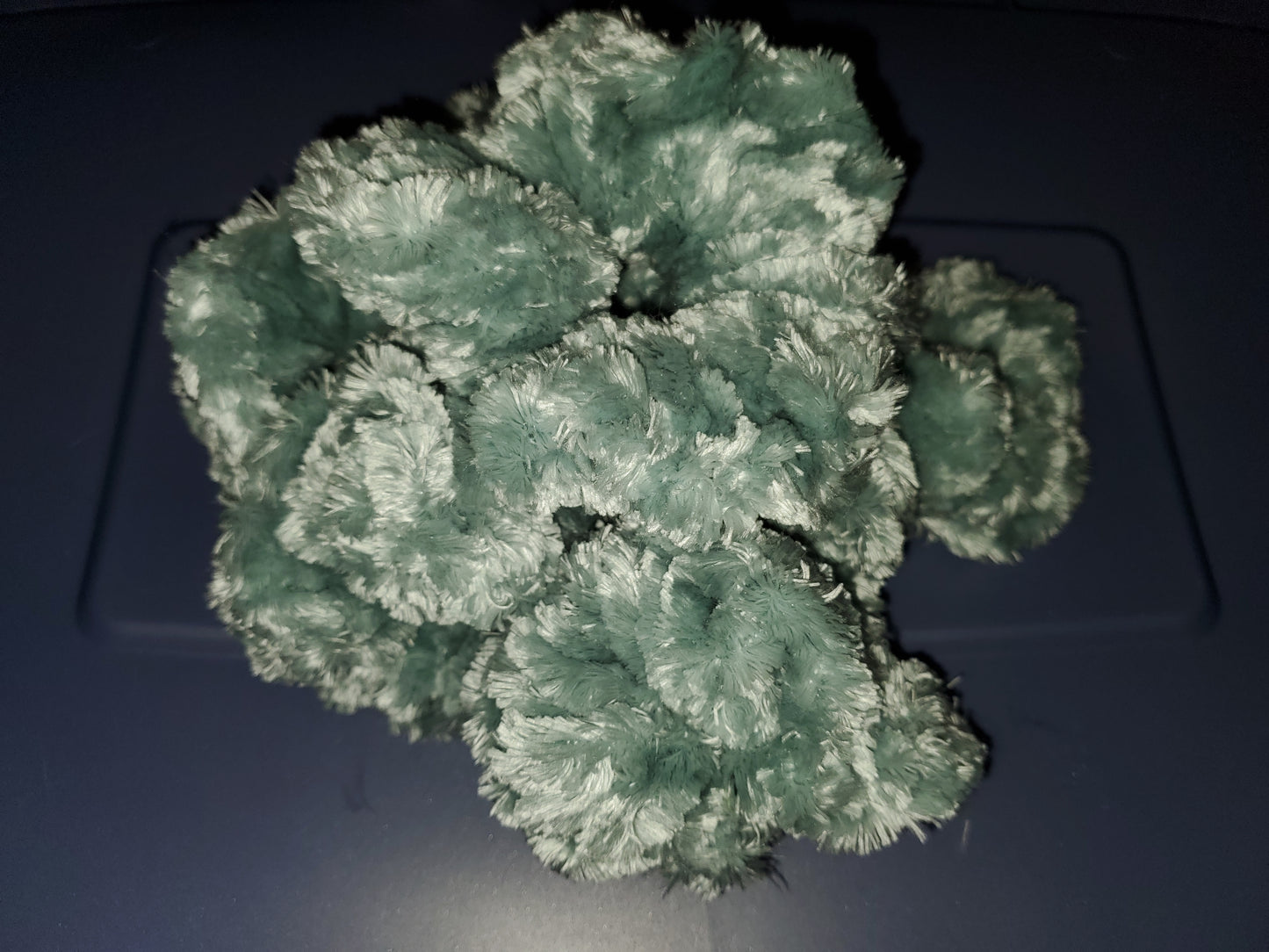 Glossy Teal Scrunchie