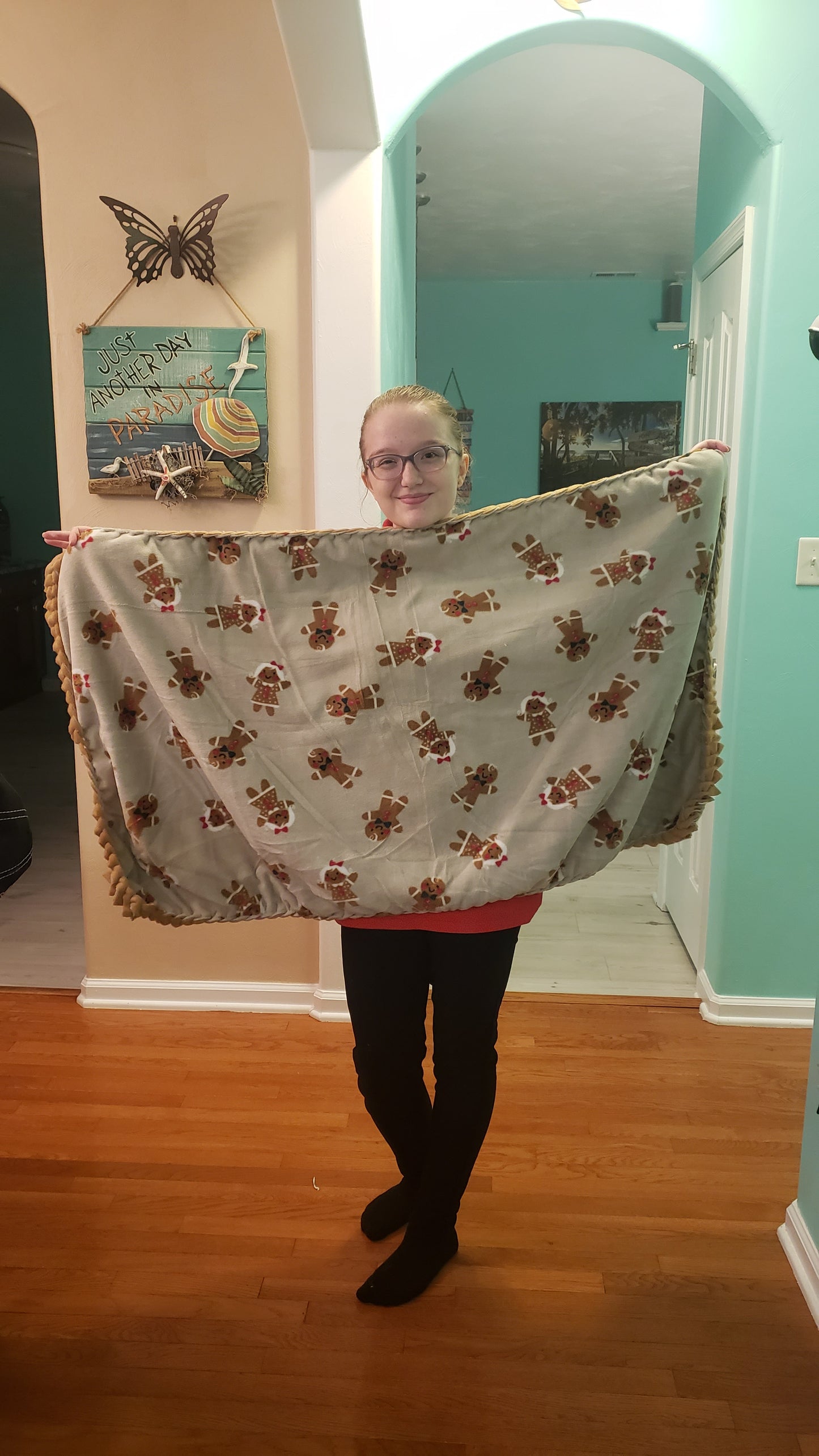 Gingerbread Braided Blanket