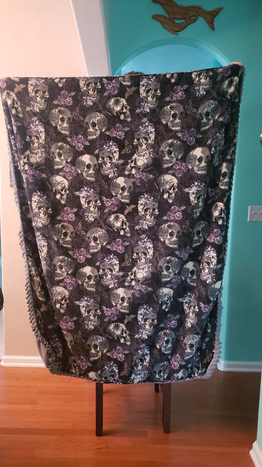 Skulls Braided Blanket