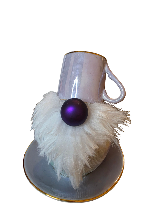 Purple Tea Cup Gnome