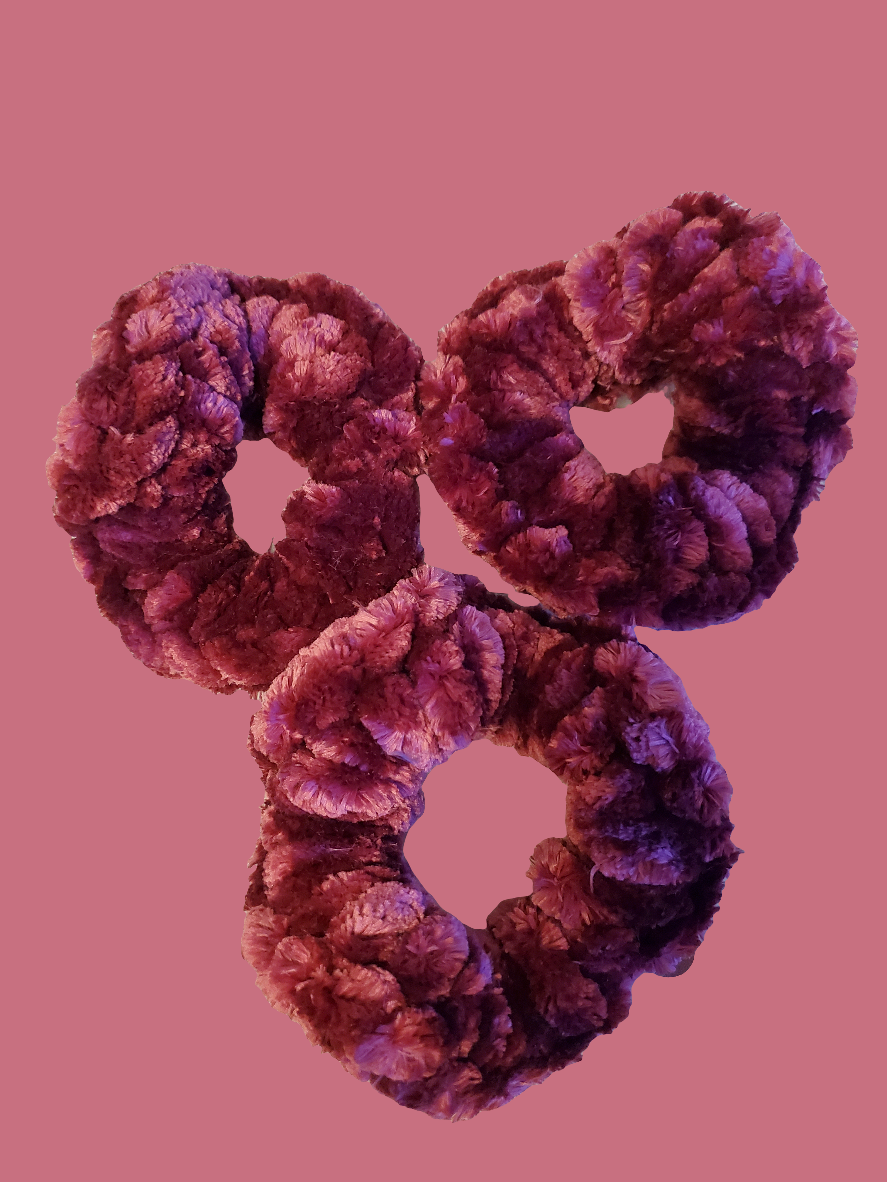 Dark Crimson Scrunchies