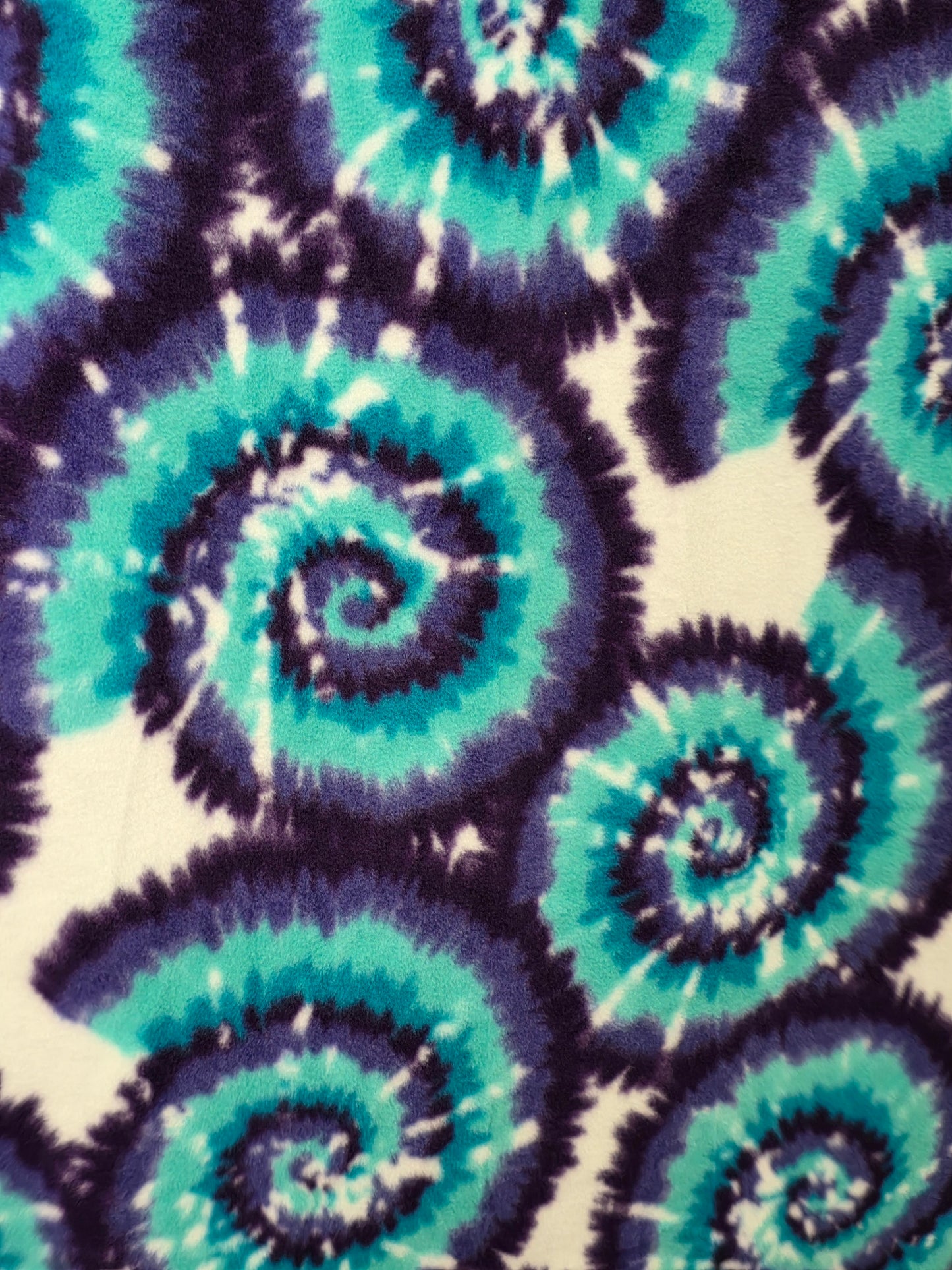 Purple Tie Dye Braided Blanket