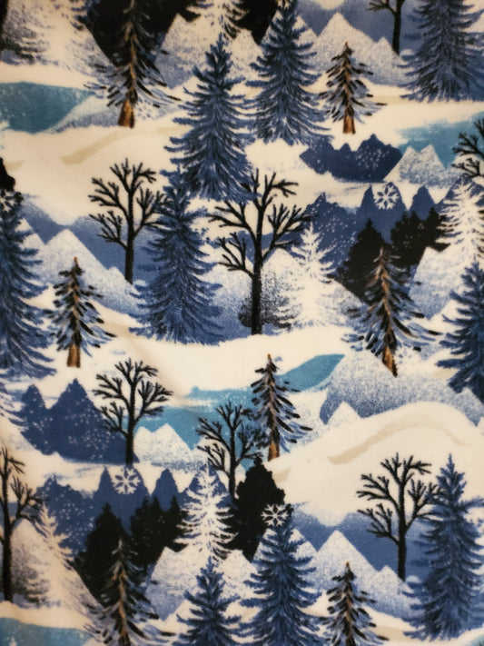 Winter Landscape Braided Blanket