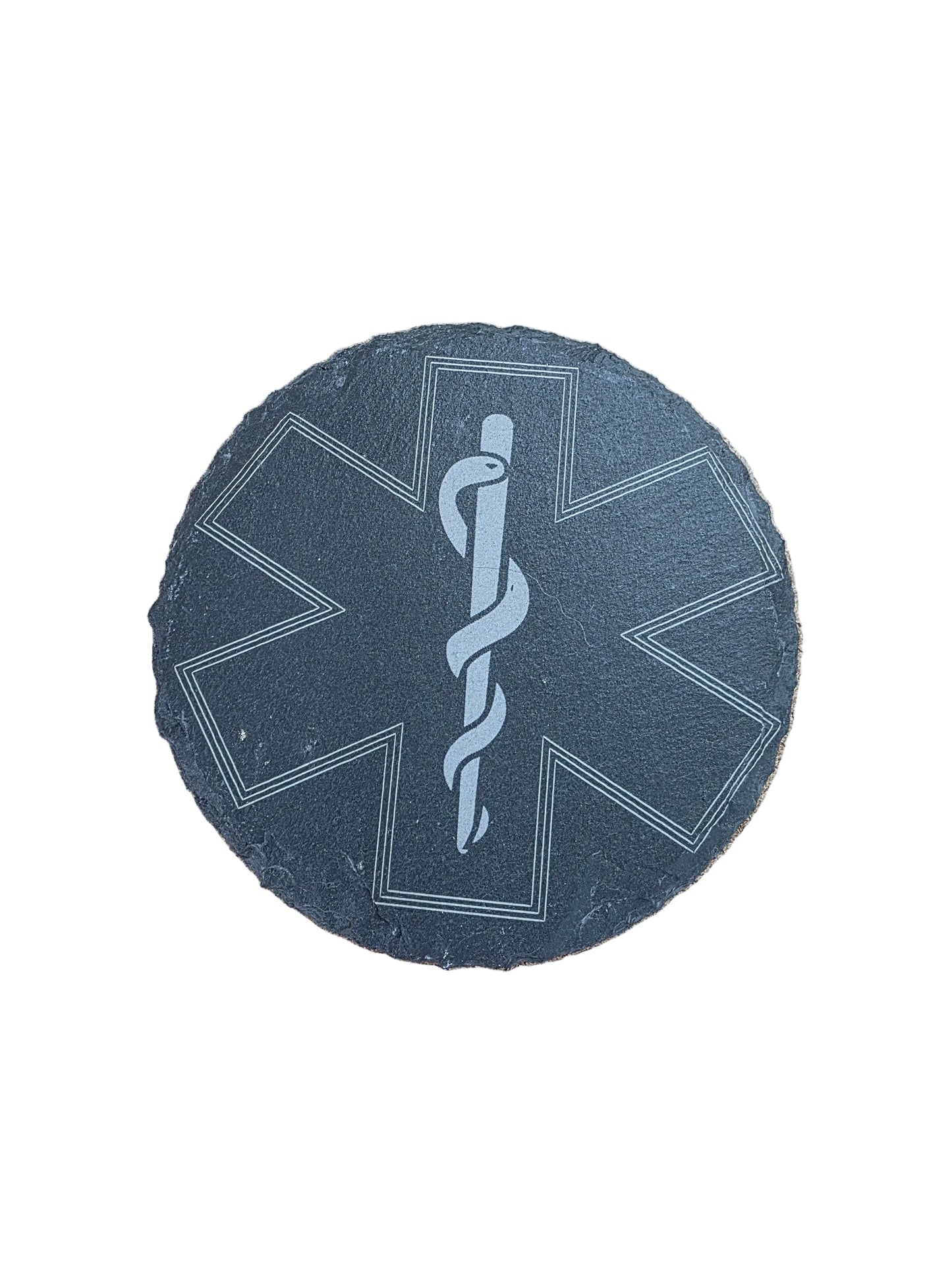 Paramedic Emblem - Circle Slate Coaster