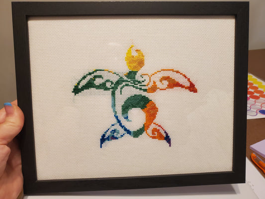 Turtle- multicolor Cross Stitch