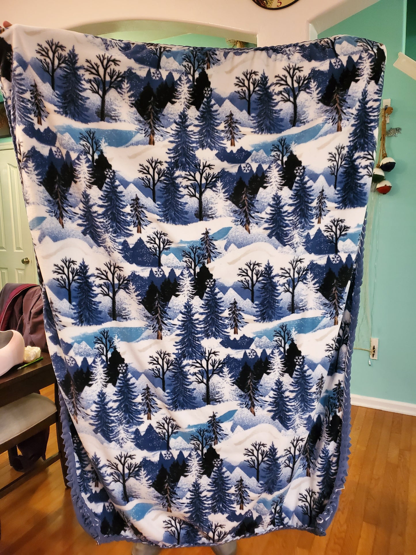 Winter Landscape Braided Blanket